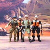 1/18 tập lính Mỹ búp bê mô phỏng có thể di chuyển 3.75 inch lính cứu hỏa lính đặc nhiệm lính quân đội