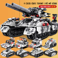 [1186 Chi Tiết] Đồ Chơi Xếp Hình Xe Tăng Chiến Đấu LARIMAIN, Mô Hình Lắp Ghép Xe Tăng  Xoay 360 Độ - Cotakids