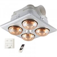 11TGD1650 HE4BR - HEIZEN Đèn sưởi 4 bóng âm trần điều khiển vàng. Tích hợp thông gió, chiếu sáng, sưởi ấm Công suất 1180w . Bảo hành 5 năm