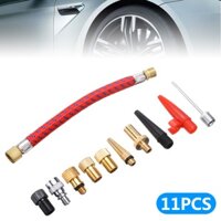 11x Xe Đạp Máy Bơm Không Khí Bộ Chuyển Đổi Lốp Bơm Bơm Bơm Bơm Hơi Ống Nối Dài Vòi Phun