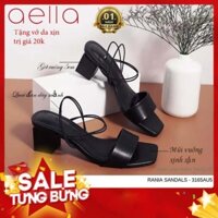 12-12 Giày cao gót nữ thời trang công sở AELLA233 gót vuông 5cm quai hậu 8 dây mảnh đan chéo