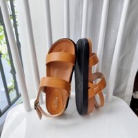 12-12 Giày sandal nữ quai ngang basic đế bánh mì cao 4cm mang công sở đi chơi dạo phố Cillie 1098