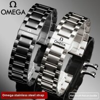 12 / 13 / 14 / 15 / 16 / 17 / 18 / 19 / 20 / 21 / 22 / 23 / 24mm Vòng đeo tay đồng hồ bằng thép không gỉ rắn cho dây đeo đồng hồ Omega Dây đeo đồng hồ thép Speedmaster Seamaster Bướm Vòng đeo tay chống nước