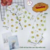 12-28kg - Bộ pijama dài tay cho bé trai bé gái - bộ ngủ dài tay cho bé vải lụa cao cấp 089
