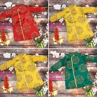 [12-33kg] [SALE] Áo dài gấm cách tân đỏ/vàng/xanh lá cho bé trai