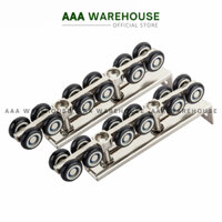 [12 black wheels] Bộ Con Lăn Treo Cửa Lùa Trượt 12 bánh đen