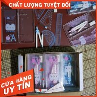 12 bộ thước kẻ, eke đo độ (thước bộ học sinh)