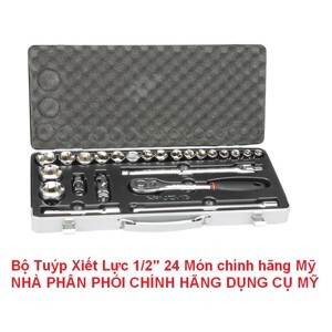 Bộ tuýp 24 chi tiết Endura E1235, 1/2"