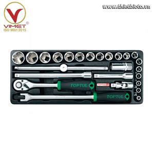 Bộ tuýp bông hệ inch 25 món Toptul GCAT2509, 1/2"