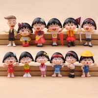 12 Cái / bộ Anime Chibi Maruko-chan Hình Kimono Sakura Momoko Du Lịch Phiên Bản Q DIY Bộ Sưu Tập Nhân Vật Hành Động PVC Mô Hình Đồ Chơi Búp Bê