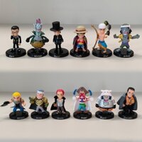 12 cái / bộ anime one piece action figures luffy zoro buggy crocodile franky chopper búp bê pvc bộ sưu tập mô hình đồ chơi cho trẻ em