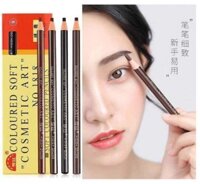 12 Cái/Bộ Nghệ Thuật Trang Điểm Mềm Màu Không Thấm Nước No.1818 Bút Định Hình Lông Mày Vĩnh Viễn Giữ Vẻ