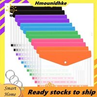 12 Chiếc A4 Chất Kết Dính Túi Mở Rộng Phong Bì Nhựa Trong Suốt Cho Nhẫn Binder Thư Mục, Nút Chụp