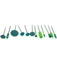 12 Chiếc Cao Su Đánh Bóng Bánh Xe Silicon Đầu Mài Fine Grit Dremel Dụng Cụ Xoay