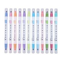12 Chiếc Zebra Milkliner HIGHLIGHTER Pastel Set TWIN TIP Bút ĐÈN CAO