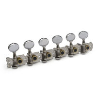 12 Dây Đàn Guitar Căn Chỉnh Hàng Đơn 6 Vị Trí Nhỏ Hình Bầu Dục Tay Cầm Trục Thép Đôi Quấn Lỗ, Cuộn Dây, Niken