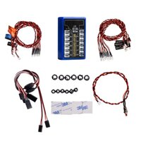 12 Đèn LED Mô Phỏng Hệ Thống Thông Minh Chiếu Sáng Flash Hai Đèn Có Thể Điều Khiển Công Tắc Cho RC 1 / 10 Tỉ Lệ Mô Hình RC Xe