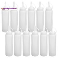 12 Gói 8 Oz Bóp Squirt Chai Gia Vị Có Nắp Xoắn Cho Nước Sốt, Sốt Cà Chua, BBQ, Trang Điểm, Sơn