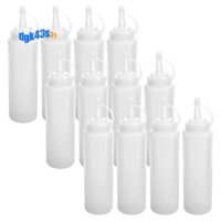 12 Gói 8 Oz Bóp Squirt Chai Gia Vị Có Nắp Xoắn Cho Nước Sốt, Sốt Cà Chua, BBQ, Trang Điểm, Sơn