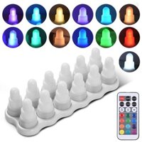 12 Gói Nến Không Ngọn Lửa Với Điều Khiển Từ Xa 13 Màu 7 Độ Sáng 4 Chế Độ Nến Led Nhấp Nháy Hoạt Động USB Nến Giả Không Dây Sạc Cho Tiệc Lễ Kỷ Niệm Lễ Hội Đám Cưới