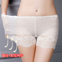 1/2 Gói] Quần short an toàn chống tiếp xúc mùa hè cho phụ nữ, quần legging ren sexy hai lớp, quần short bảo hiểm boxer