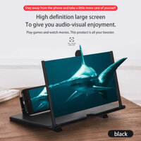 12 Inch HD Chống Tia Bức Xạ 3D Kính Phóng Đại Màn Hình Điện Ảnh Khuếch Đại Điện Thoại Đế Đứng