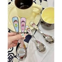 [1.2 lời khen ngợi của hàng nghìn người] Thịt viên anh đào chính hãng 304 thìa đồ ăn phương Tây bằng thép không gỉ cấp thực phẩm, thìa ăn chính, thìa cà phê và món tráng miệng 2.27