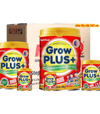 12 lon NutiFood Grow Plus + đỏ 900 Gr : sữa công thức cho trẻ suy dinh dưỡng từ 12 tháng tuổi