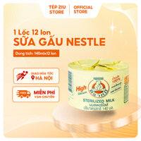 12 Lon Sữa Gấu Nestle 140ml Hàng Nội Địa Thái Lan, Thơm Béo, Dùng Pha Cà Phê, Cacao, Matcha Cực Ngon