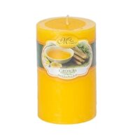 12 Màu sắc  Mùi hương Nến Thơm Trụ Tròn D5H8 Miss Candle FTRAMART NQM0819 5 x 8 cm - Sả chanh