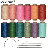 12 Màu Sáp Da Ren Bộ Tròn Sáp Sợi Dây Độ Dày 0.8 Mm Cho Da May Trang Sức Làm Sách Ràng Buộc Sửa Chữa Nhà Đính Hạt DIY Crafting