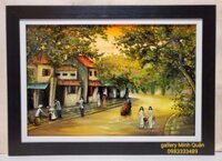 12 mẫu tranh sơn mài Phố Cổ-SM176