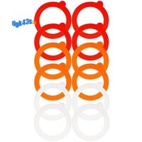 12 Miếng Silicon Jar Gioăng Thay Thế Bình Cói, Chống Rò Rỉ Kín Đệm Niêm Phong Nhẫn Nắp Lọ Lắp Con Dấu