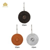 12 Miếng Tắm Rèm Móc Cho Tắm Rèm Lót Tiện Lợi Chắc Chắn Màn Tắm Nhẫn Vintage Phụ Kiện