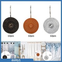 12 Miếng Tắm Rèm Móc Cho Tắm Rèm Lót Tiện Lợi Chắc Chắn Màn Tắm Nhẫn Vintage Phụ Kiện