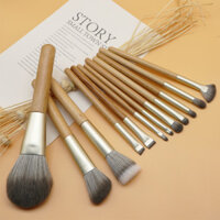 12 Người Mới Bắt Đầu Bộ Cọ Trang Điểm Loose Powder Blush Dot Color Brush Concealing Eyeshadow Brush Eyeliner Eyebrow Brush Full Set Tools
