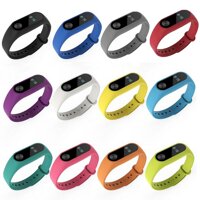 12 pcs Silicone Original Replacement Watchband Wrist Strap for Xiao Mi Band 2 Tracker Smart Watchband Bracelet  - intl