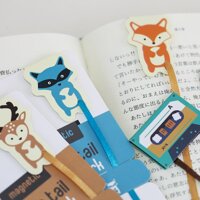 12 Pcs/Lot Forest Animal Magnet Bookmark Cassette Tapes Book Mark Stationery Office School Supplies Marcador - intl