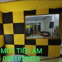 12 Tấm mút tiêu âm,cách âm hình trứng ( 3m²) . Kích thước 1 tấm 50*50cm dày 3cm. Đc chọn màu