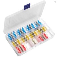 120 Cái / hộp Ống Co Nhiệt Các Loại Chống Thấm Nước Hàn Cói Đầu Nối Dây Ống Thu Nhỏ Đầu Nối Mông Đầu Cuối Có Hộp Bảo Quản Cho DIY (Tỷ Lệ Thu Nhỏ 2: 1)