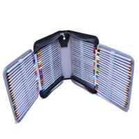 120 Holes PU Pencil Case Large Capacity Multifuction Simple Solid Color Pencil Storage Bag for Girls Boys Pen Bag Suppli