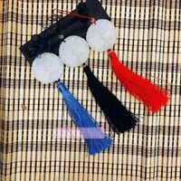 (120) Ngọc bội long phụng tròn tua rua cổ trang đeo hông tua sáo trần tình hoa sen ma đạo tổ sư treo ô tô quà tặng