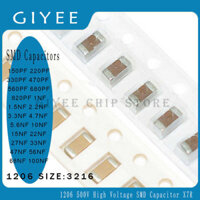 1206 50 Piece Điện áp cao Patch Tụ gốm 150PF-1NF 1.5NF-10NF 15NF 22NF 27NF 33NF 47NF 56NF 6