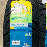(120/70-12 TL) Vỏ Michelin City Grip 2 120/70-12 TL chính hãng cho xe tay ga - Vỏ không ruột