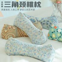 [1209 Người Đã Thu Thập] Gối Tam Giác Hình Kim Cương Bột Kiều Mạch với Vỏ Táo Chua, Gối Cổ Bột Kiều Mạch Hình Kim Cương Toàn Cotton Dành Cho Người Lớn, Gối Ngủ, Gối Xương