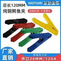 120a Đồng Nguyên Chất Cá Sấu Kẹp Dài 120 Mm Vỏ Cách Nhiệt Hoàn Toàn Kẹp Kiểm Tra Kẹp Dây Sạc Xe Hơi Kẹp Dây Hàn Loại