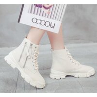 12.12 Có ảnh thật - Giày boot nữ cổ lửng không độn đế phong cách Hàn Quốc B135 . new new new . 2020 K . : :