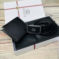 12.12 Combo ví da thắt lưng nam, Set ví da dây nịt nam kèm hộp đựng và túi tặng quà sang trọng