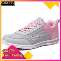 12.12 Rẻ vô địch - Giày Sneaker Thể Thao Nữ SODOHA SDH9968HX Xám Phối Hồng -Ax123 :