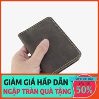 12.12 Ví mini nam ví card-da bò sáp ngựa điên V117-Da thật-BH 12 tháng-Full hộp (CÓ VIDEO)